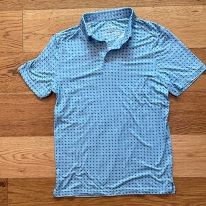 BURLEBO Light Blue Texas Patterned Polo Shirt